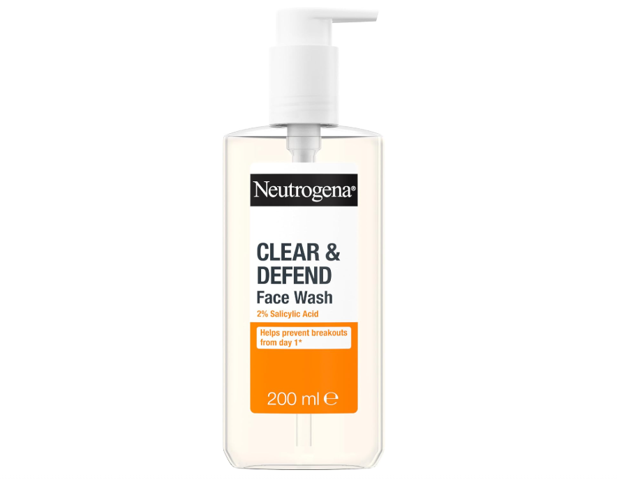 Neutrogena Clear & Defend Face Wash, Oil-Free Facial Cleanser
